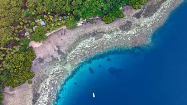 Sau Bay Fiji aerial view