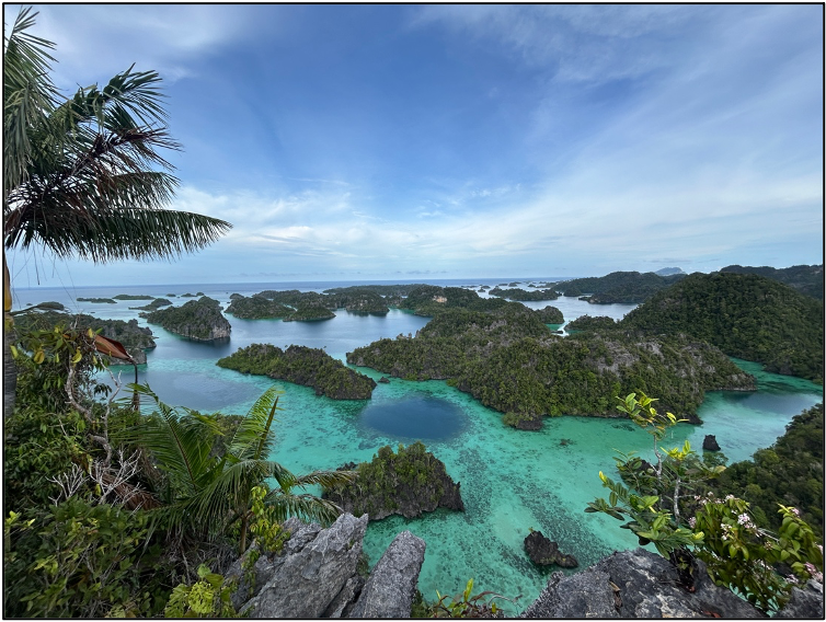 View of islands in Raja Ampat