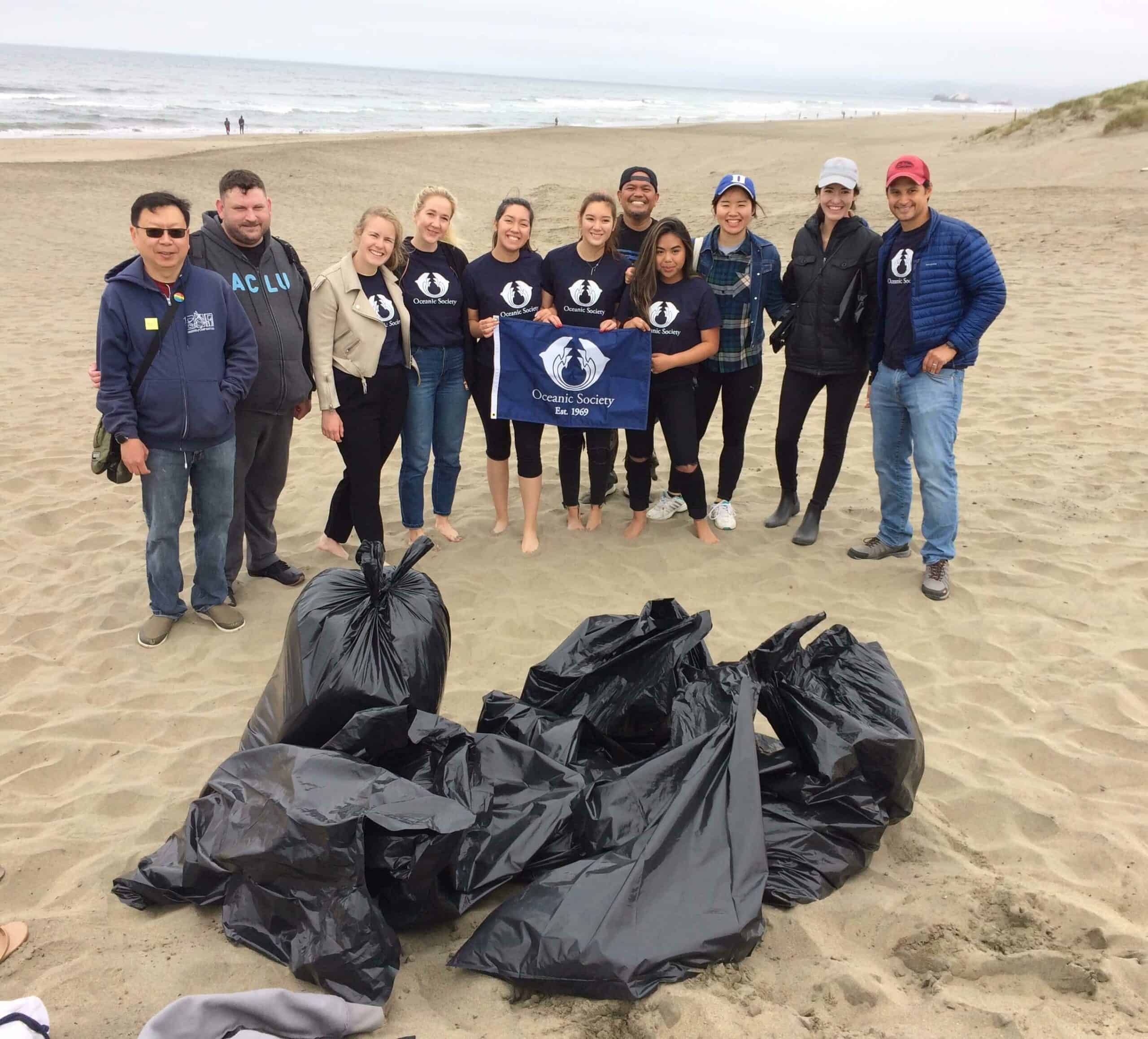 Oceanic Society cleanup at Ocean Beach, San Francisco